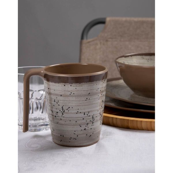 Bo-Camp Mug Halo L Melamine (4 Pieces / Beige)