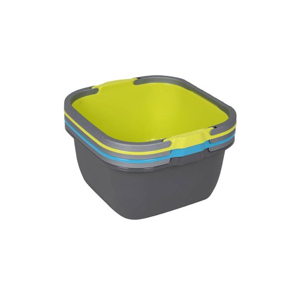 Bo-Camp Washing Bowl Square Polyethylene (13 Litres / Grey)