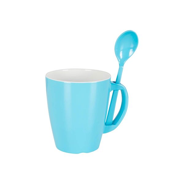 Gimex Colour Line Mug With Spoon Rainbow (390ml / 4 Pieces)
