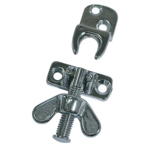 AG Hatch Fastener Chrome 50 x 40 x 10mm Packaged