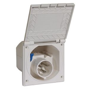 AG Flush Mounted Mains Inlet Socket White