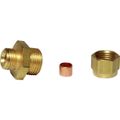 AG Brass Male Stud Coupling 1/4" x 3/8" BSP