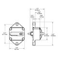 Blue Sea 285 Panel Mount Circuit Breaker 100A