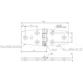 Osculati Stainless Steel Hinge (100mm x 38mm / Protruding Pin)
