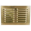 Hooded Louvre Vent Polished Brass Horizontal (9" x 6")